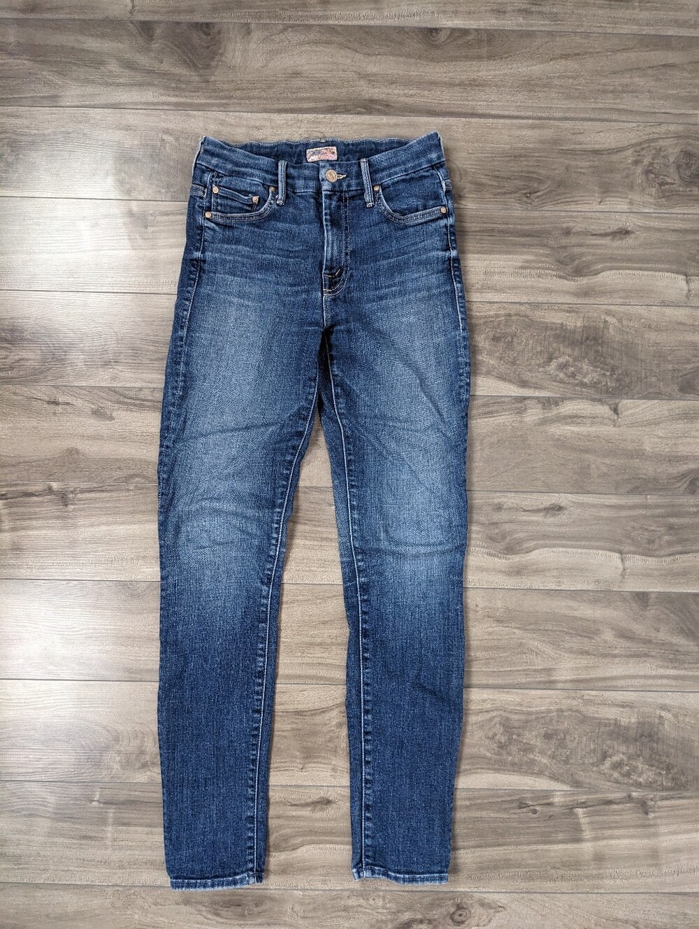 Mother Skinny Jeans High Waisted Looker Size 24 Girl Crush Blue